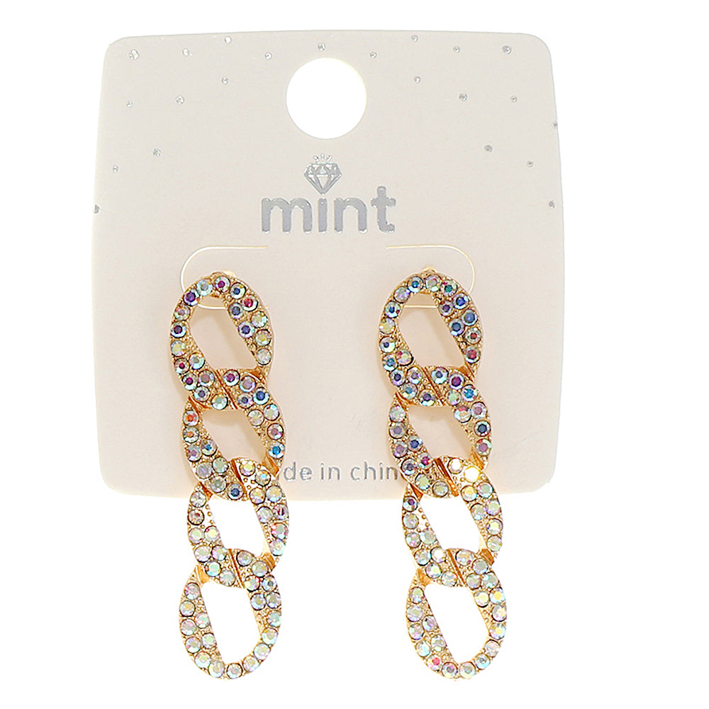JAE45357 - Pavé Chain Link Earrings