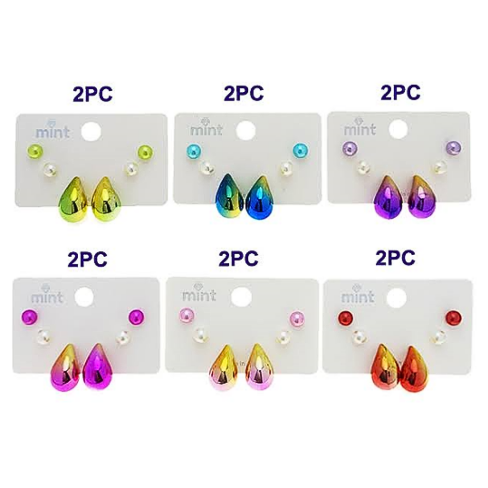 JAE48201 - 3 Pair Teardrop Earring Set