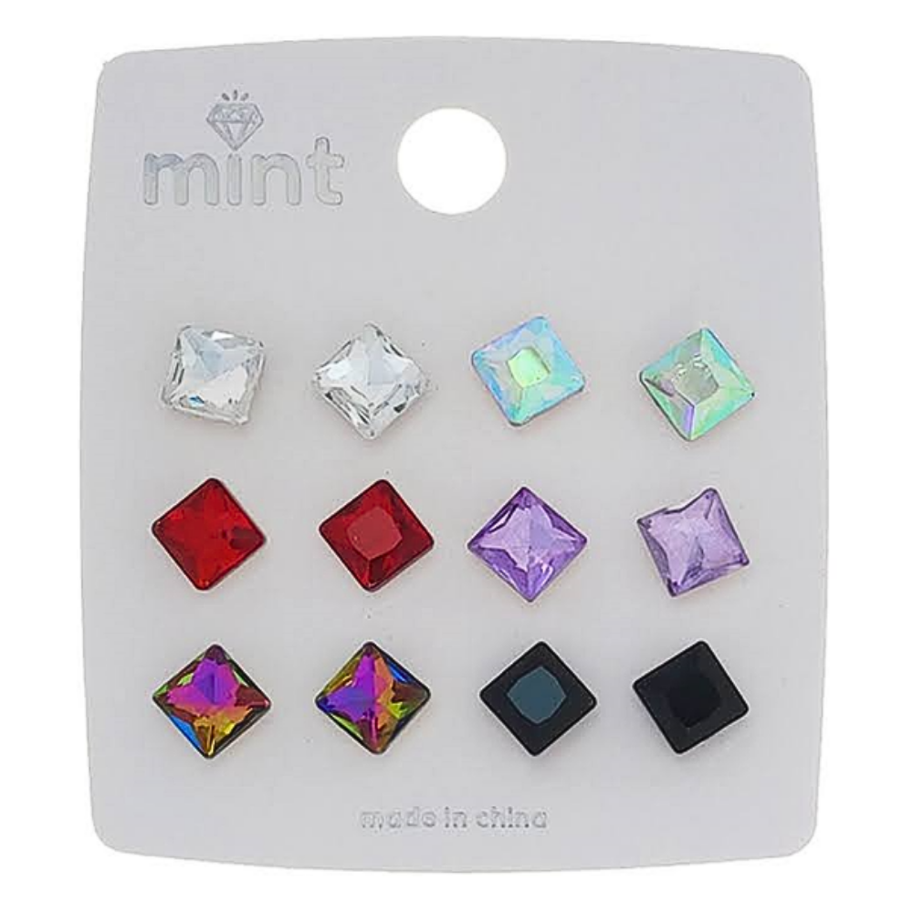 JAE48516 - 6 Pair Crystal Earring Set