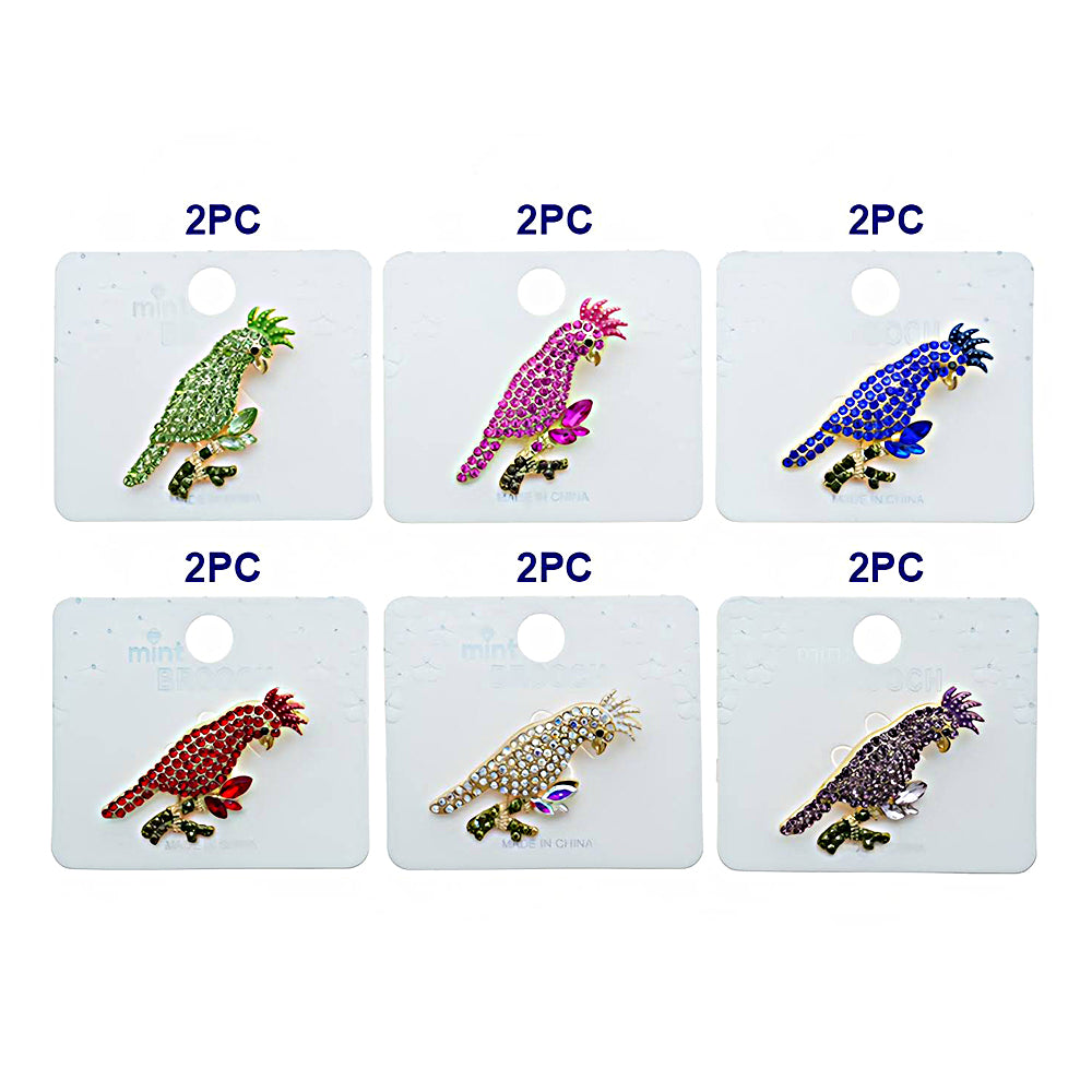Rhinestone Cockatiel Brooch