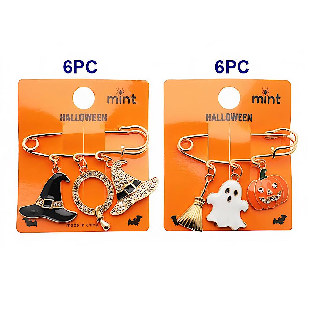 Halloween Charm Safety Pin Brooch Pin