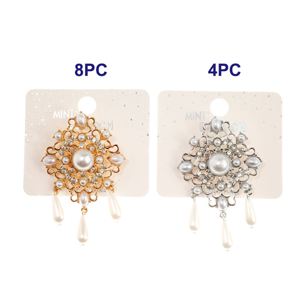 Vintage Pearl Droplet Brooch