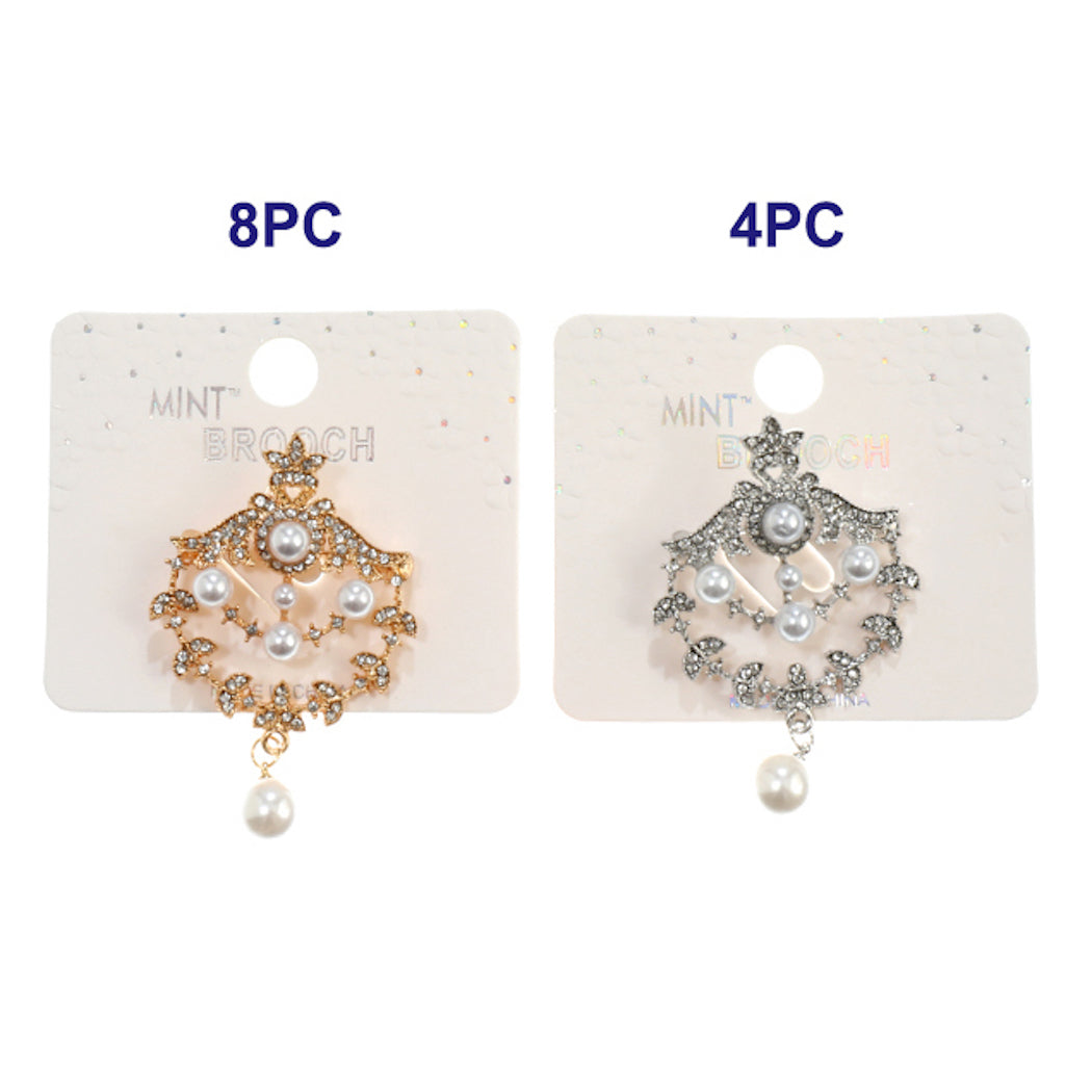 Vintage Pearl Droplet Brooch