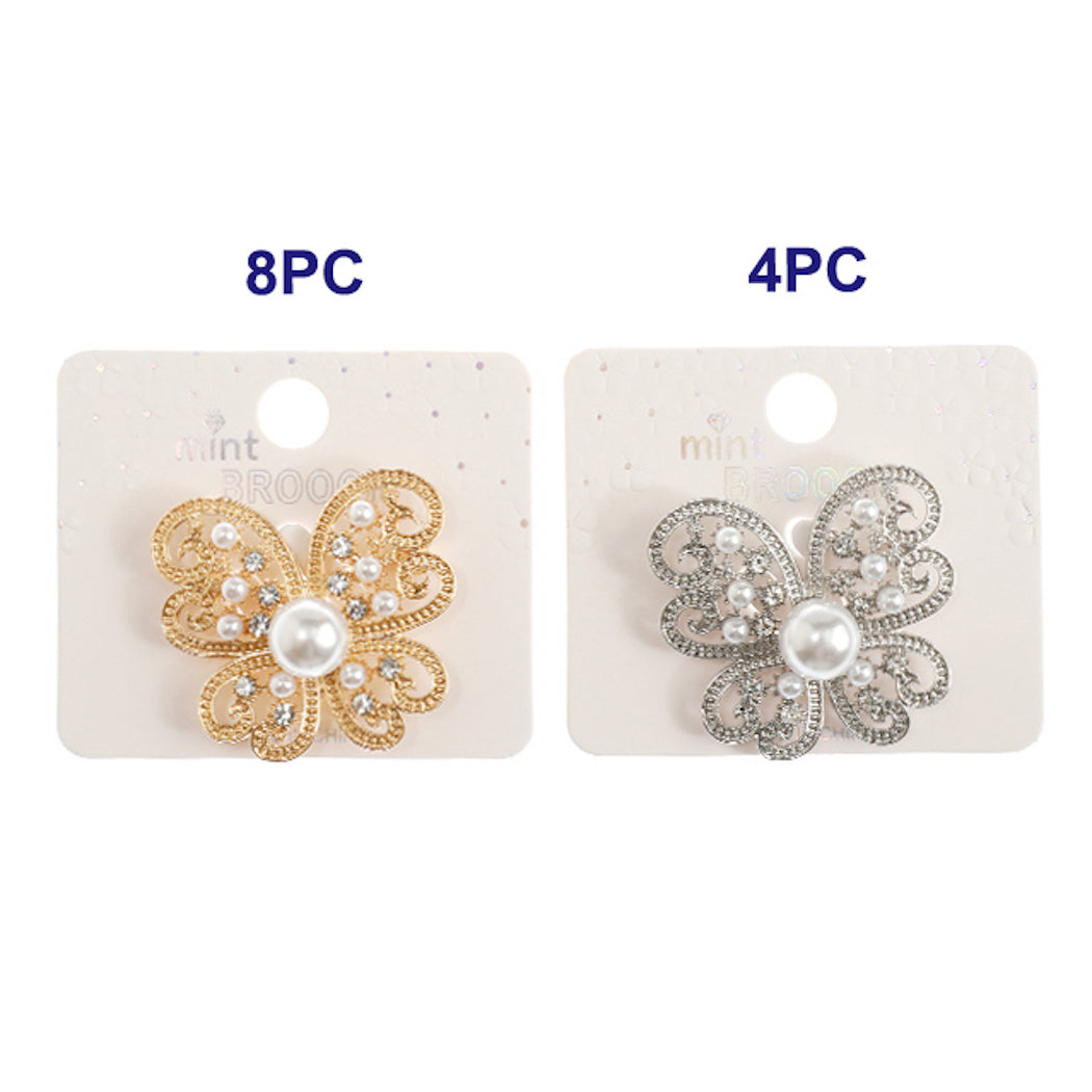 Rhinestone Butterfly Brooch