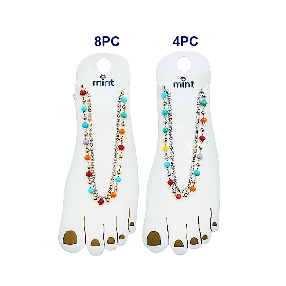 JAK49512 - Multi Color Bead Anklet