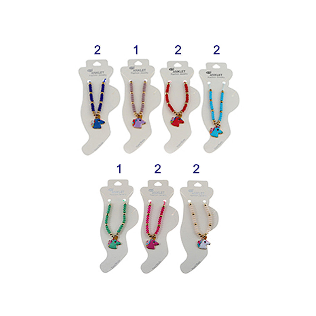 Unicorn Bead Thread Anklet