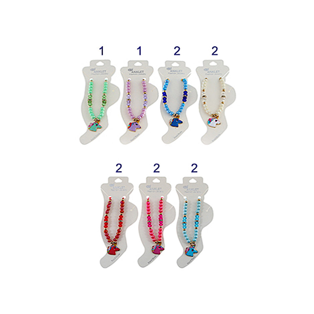 Unicorn Bead Thread Anklet