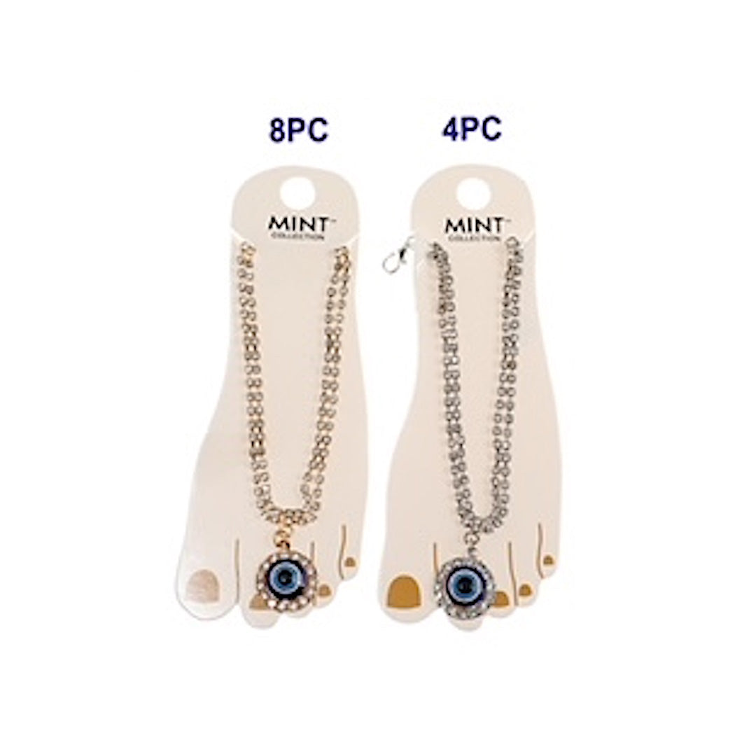 Rhinestone Evil Eye Anklet