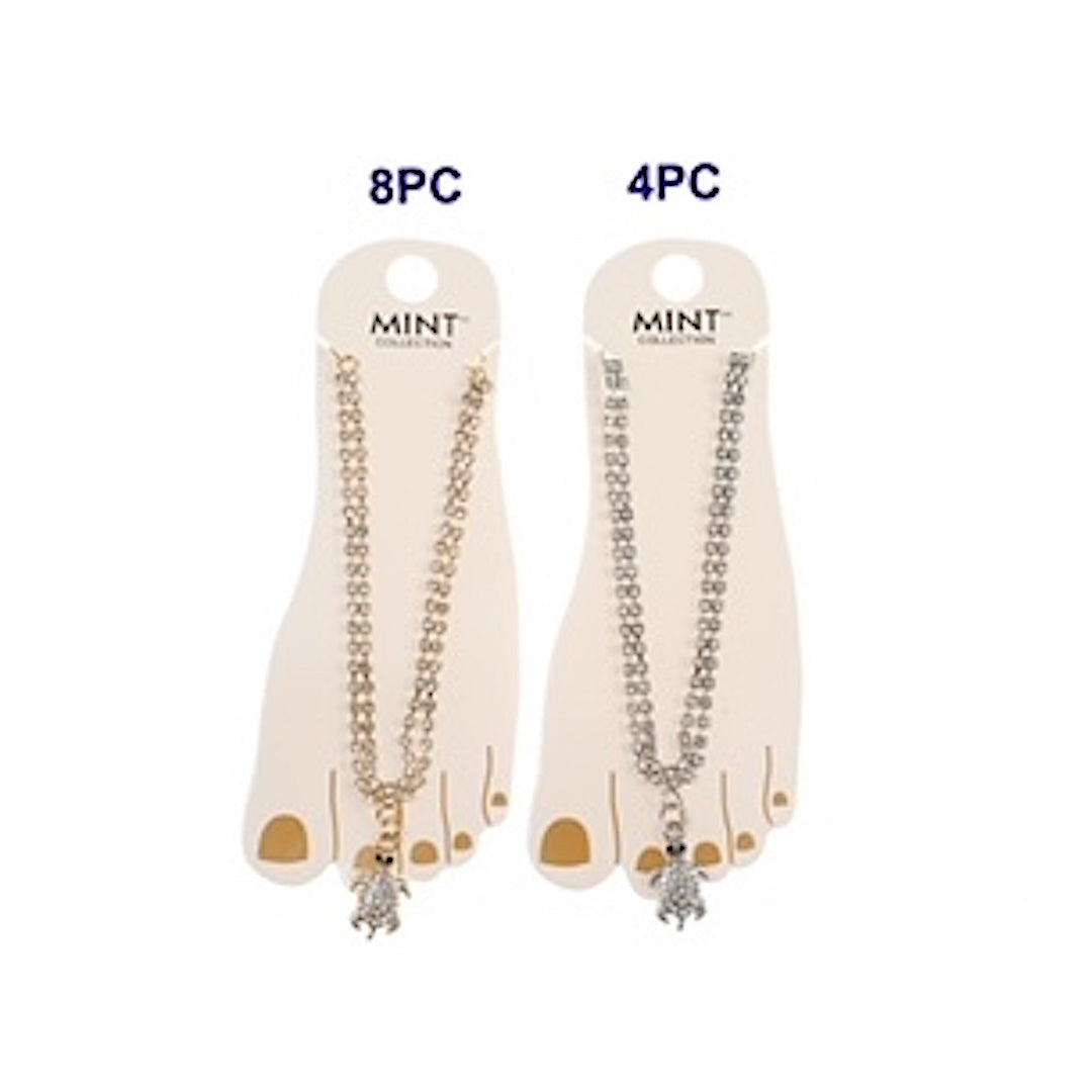 Rhinestone Sea Turtle Anklet
