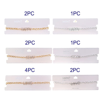 Rhinestone Word Chain Necklace