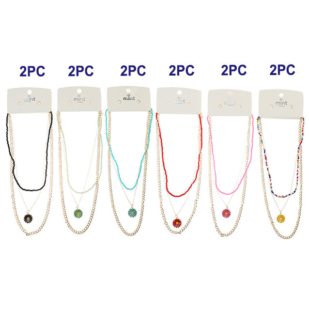 Beaded Daisy Necklace