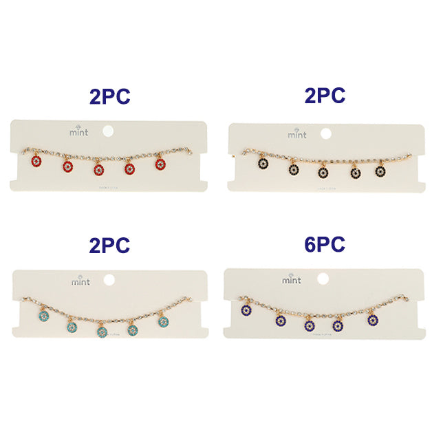 Rhinestone Circle Charm Necklace