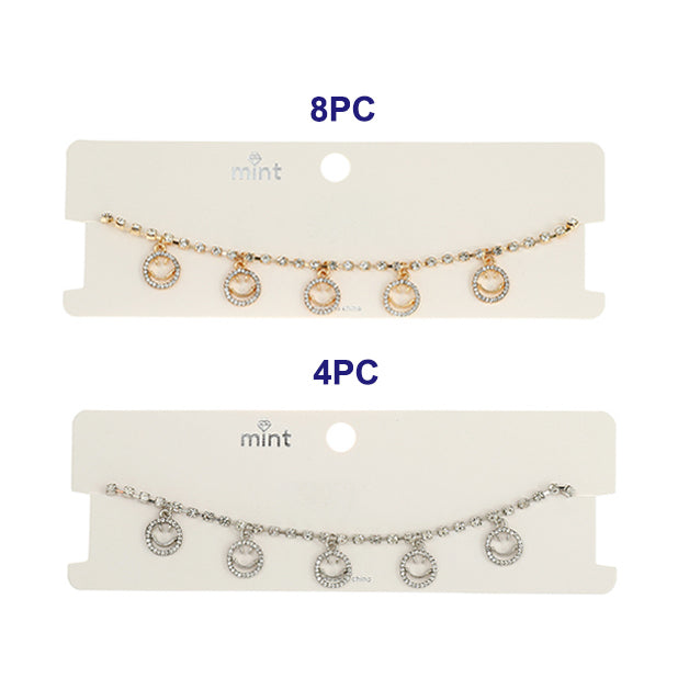 Rhinestone Smile Charm Necklace