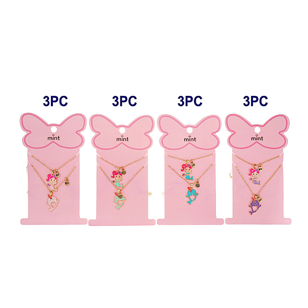 Mermaid & Narwhal Best Friend Necklace Set