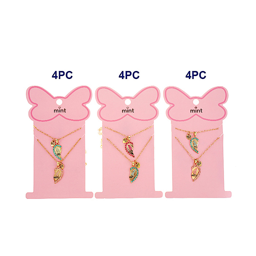 Butterfly Heart Best Friend Necklace Set