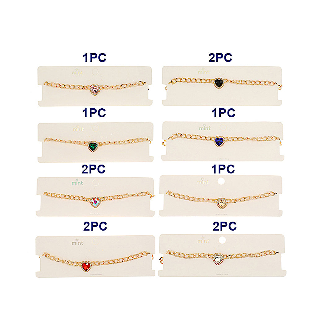 Heart Crystal Chain Necklace