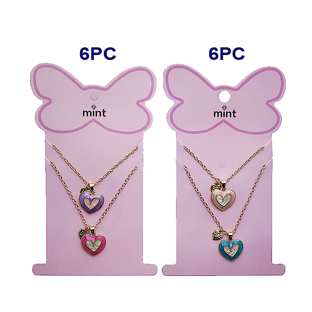 Heart Charm BFF Necklace Set