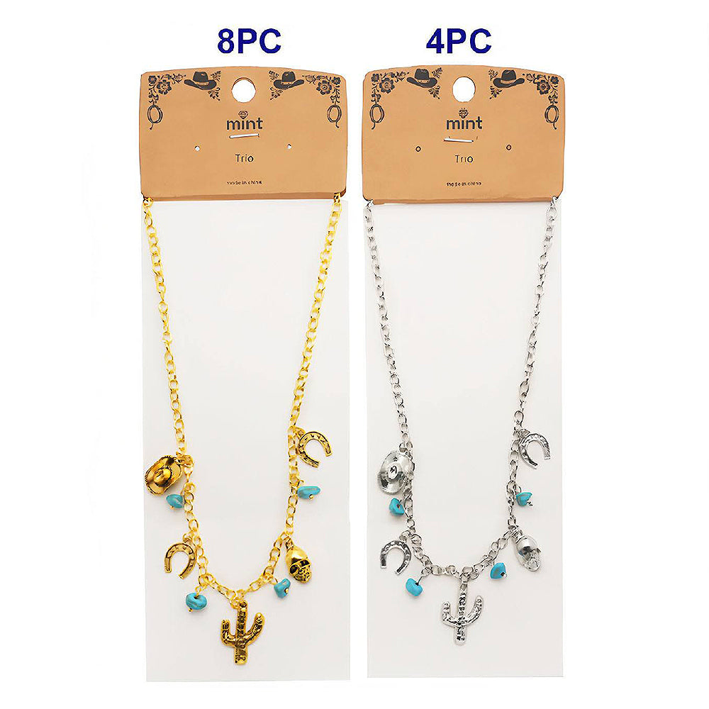 Western Charms Turquoise Bead Necklace