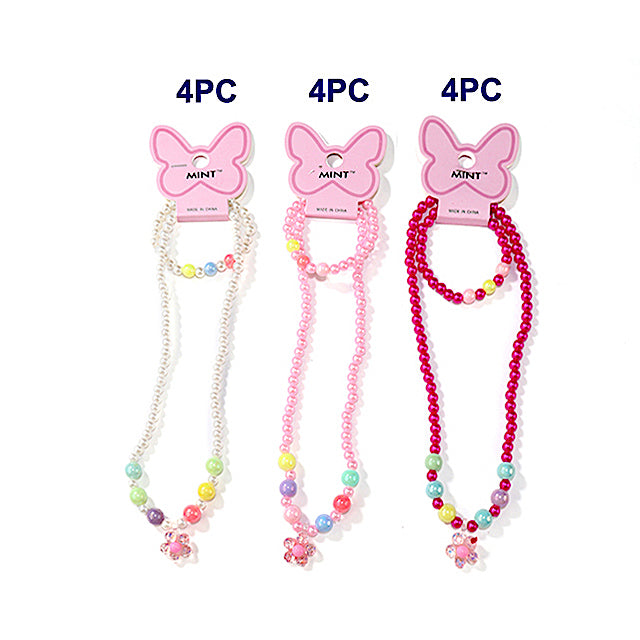 Flower Necklace & Bracelet Set