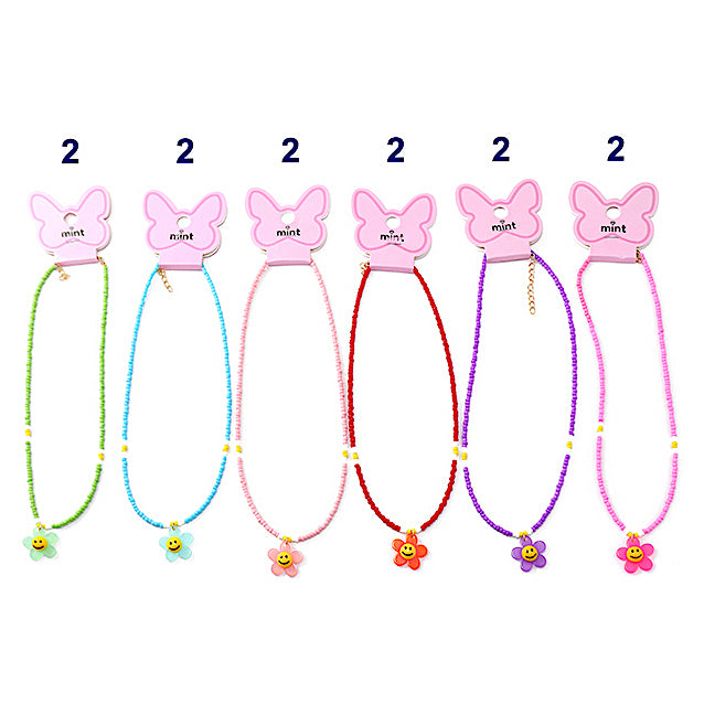 Beaded Y2K Flower Necklace