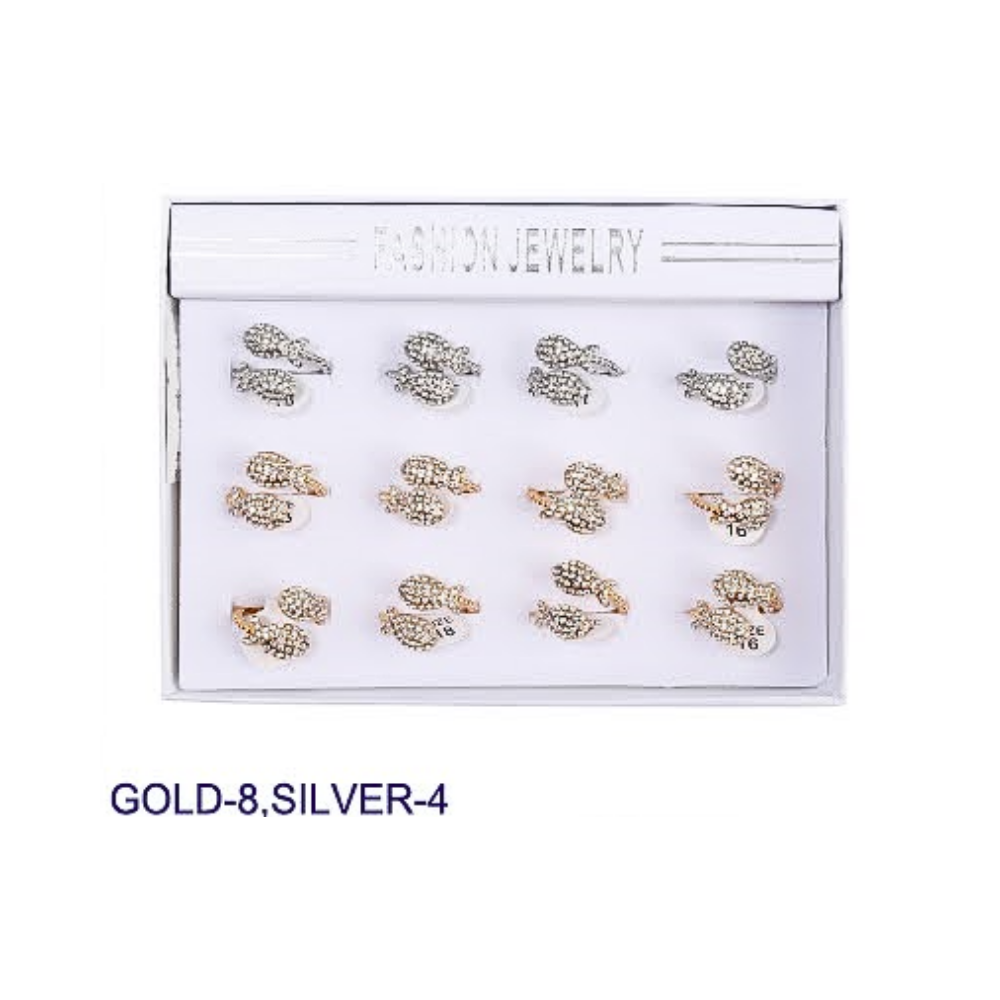 Rhinestone Fish Ring