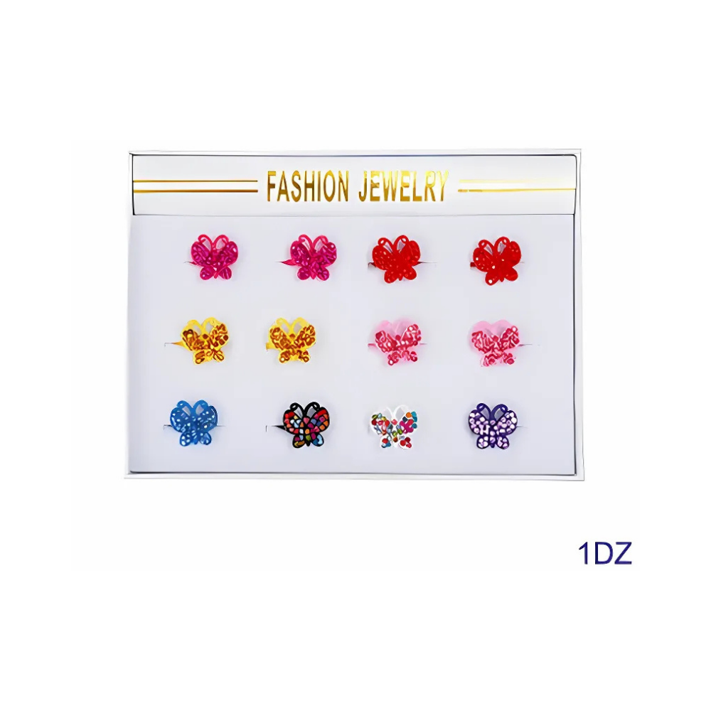 Colorful Pavé Butterfly Ring