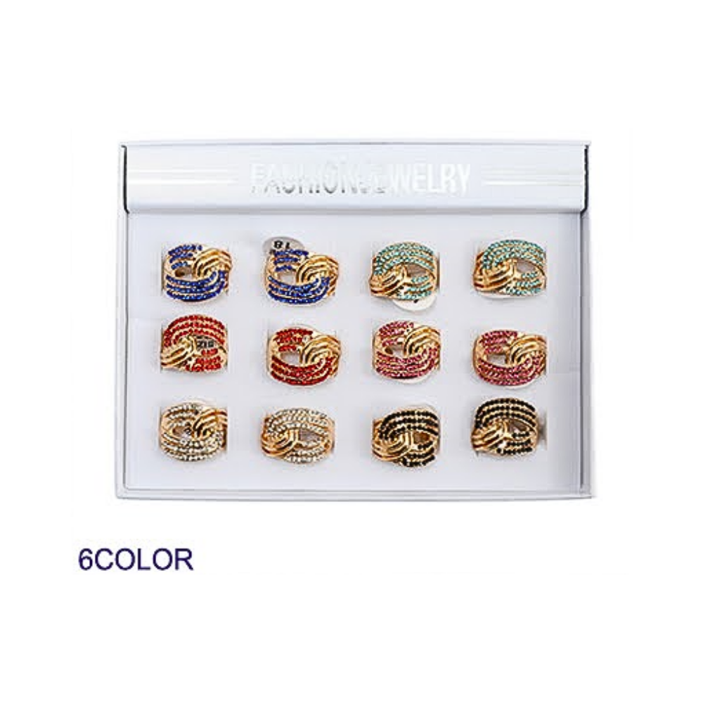 Rhinestone Loop Ring