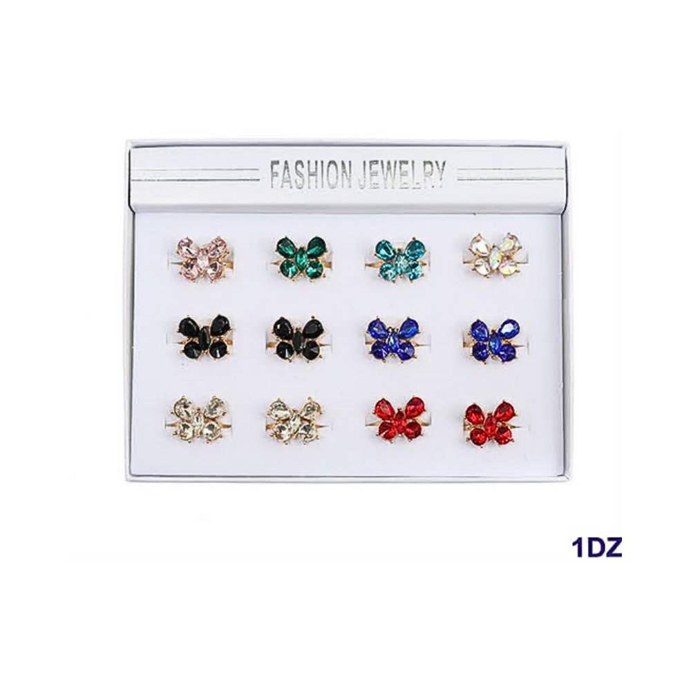 Crystal Butterfly Ring