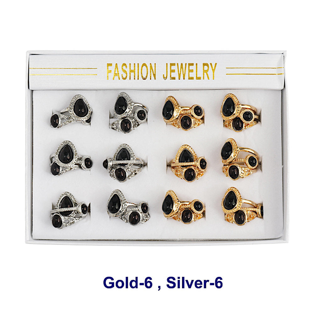 Bohemian Vintage 3 Ring Stacking Set