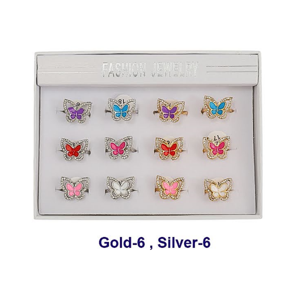 Enamel Butterfly Ring