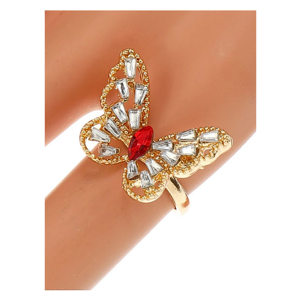 JAR46219 - Butterfly Emerald Cut Ring