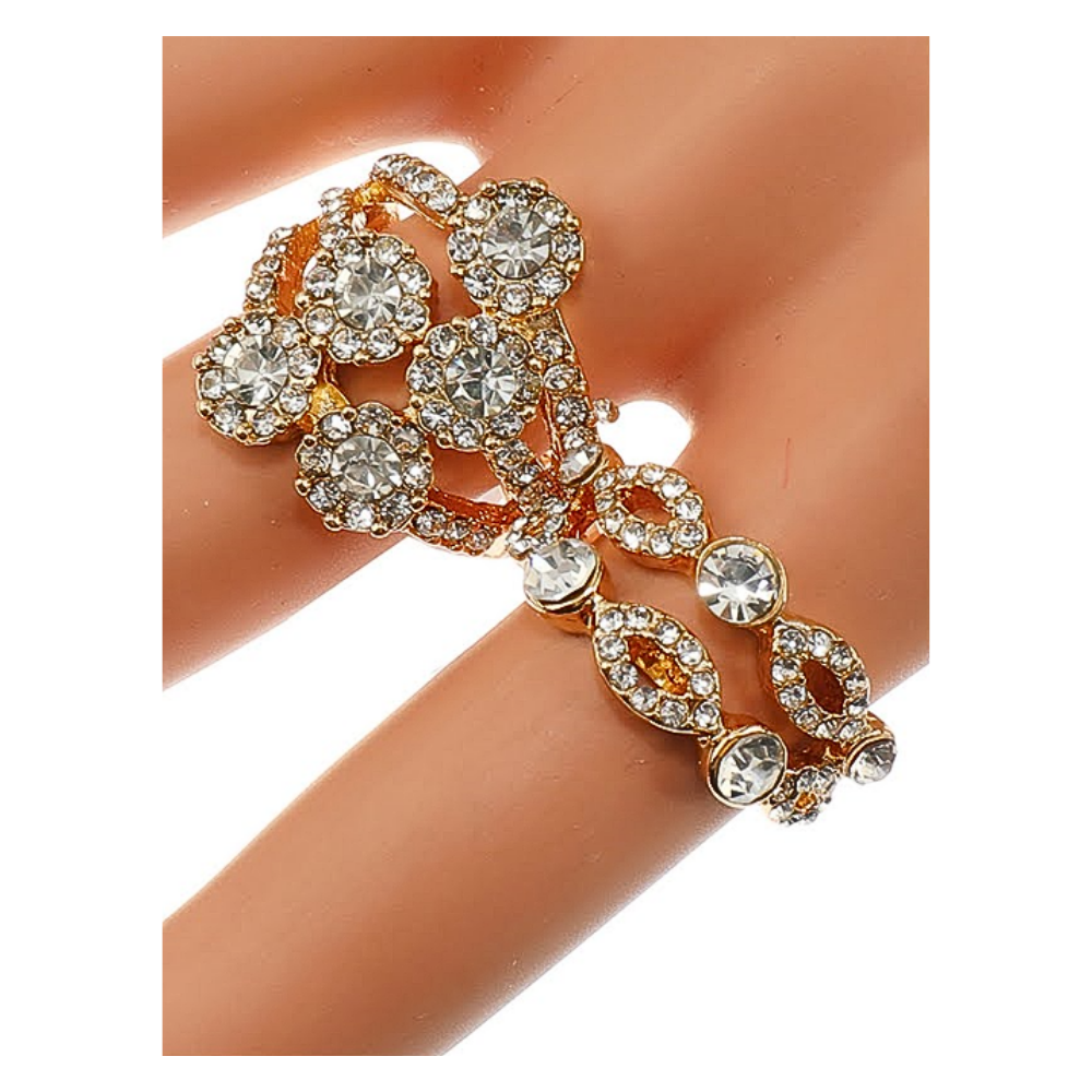 JAR46223 - Rhinestone Cluster Ring