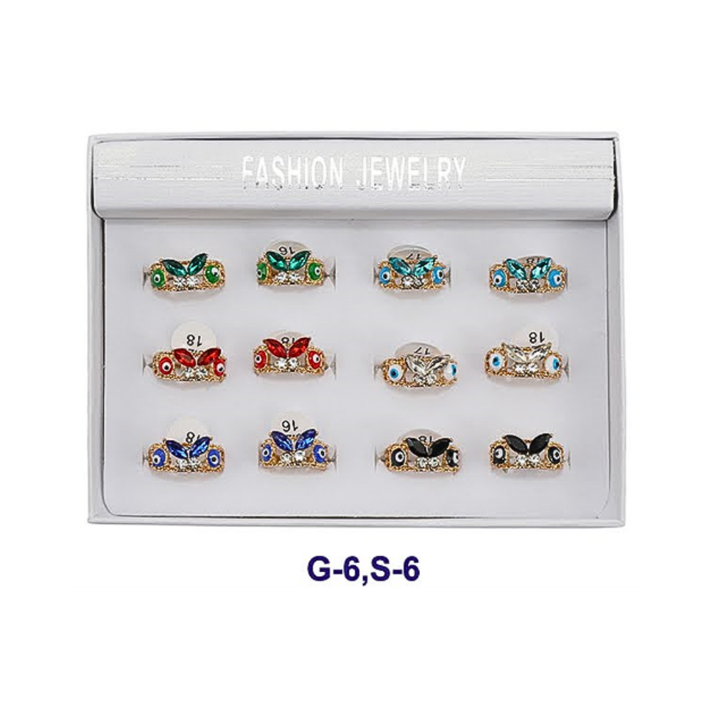 Evil Eye Butterfly Ring