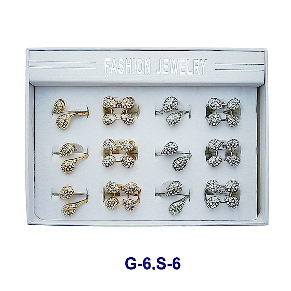 Rhinestone Teardrop Shapes Ring