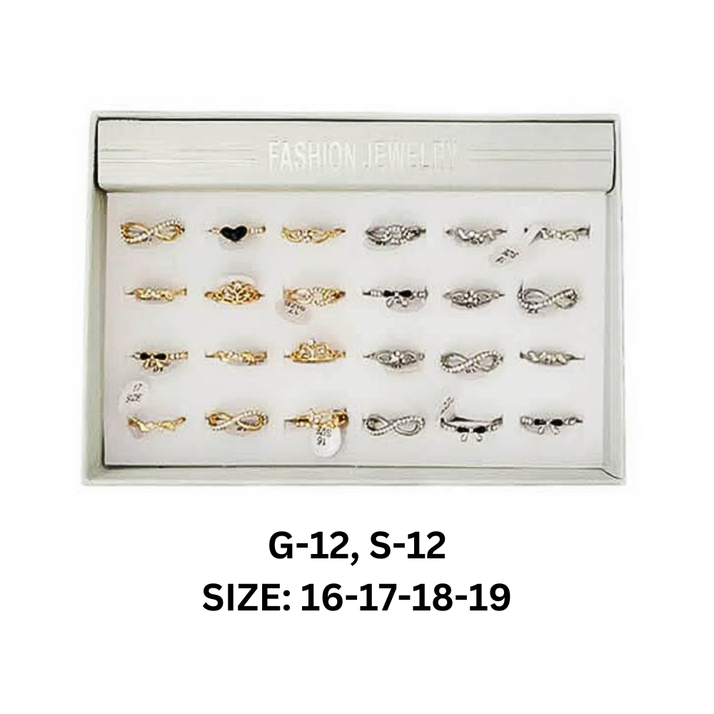 24 PCS Assorted Band Rings