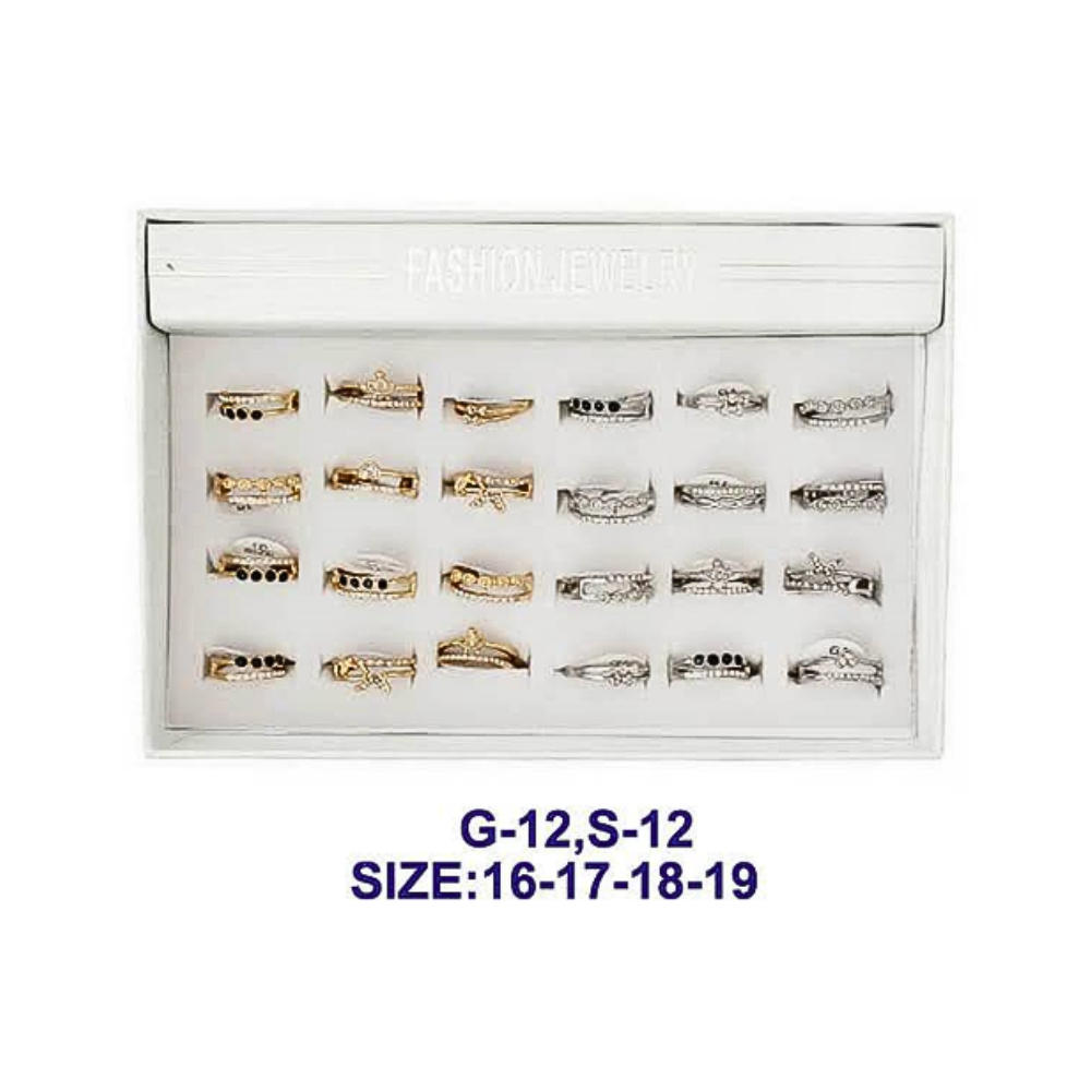 24 PCS Assorted Band Rings