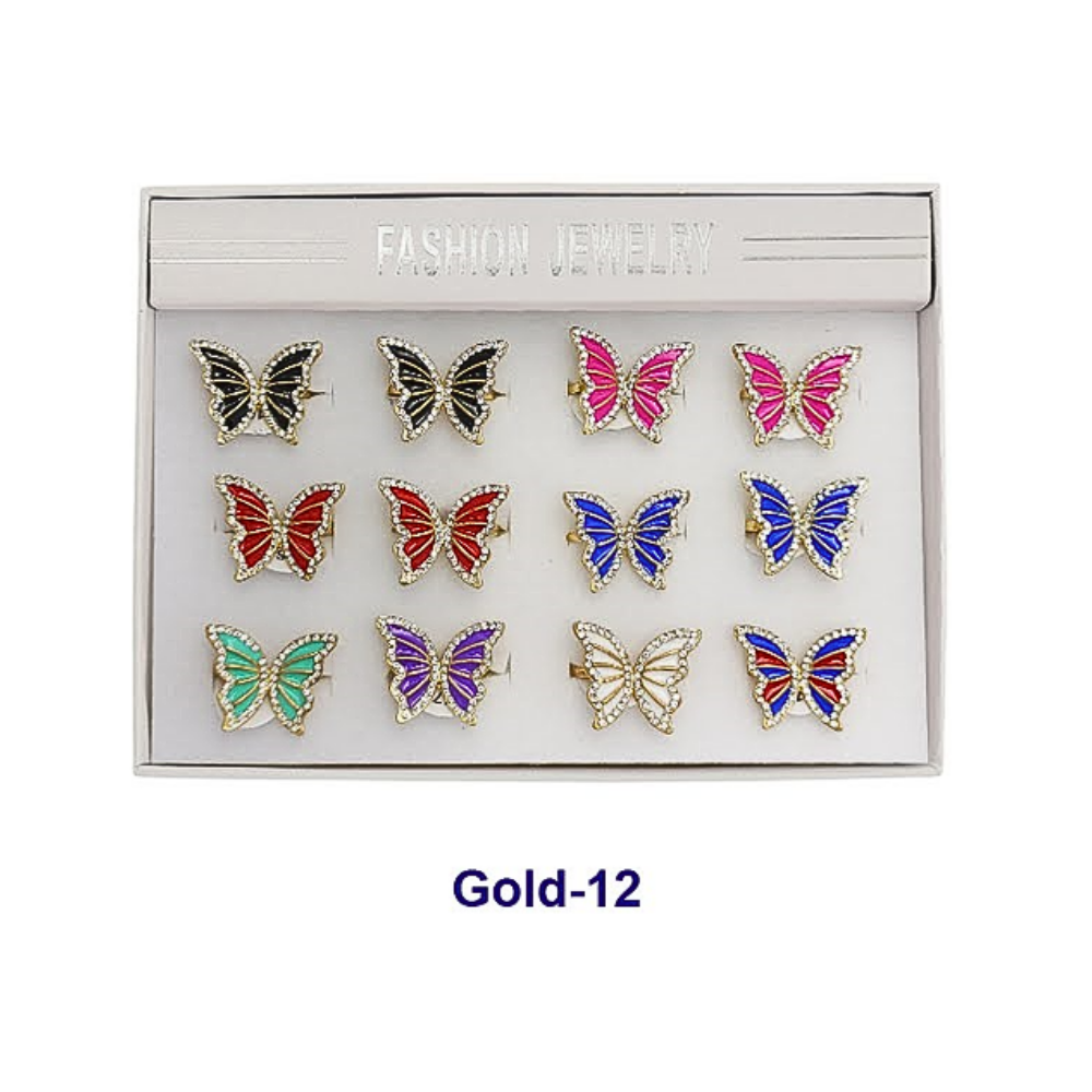 Enamel Butterfly Ring