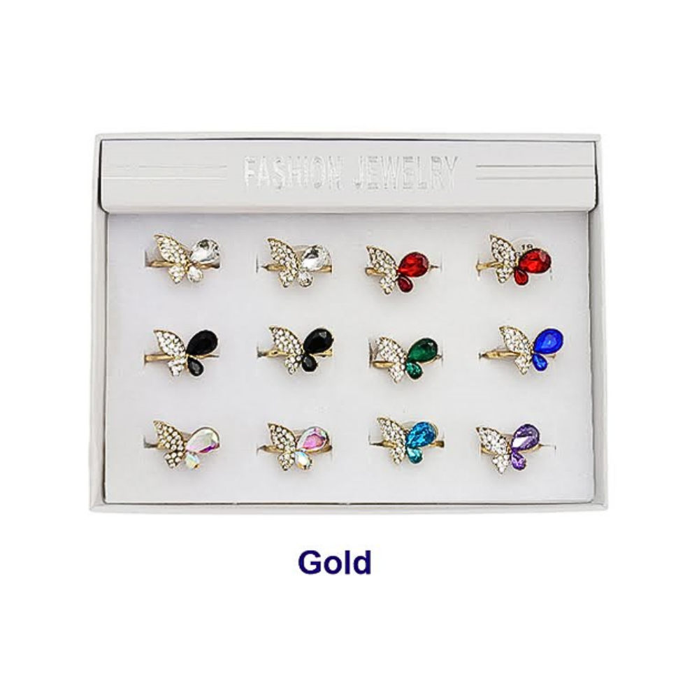 Crystal Butterfly Ring
