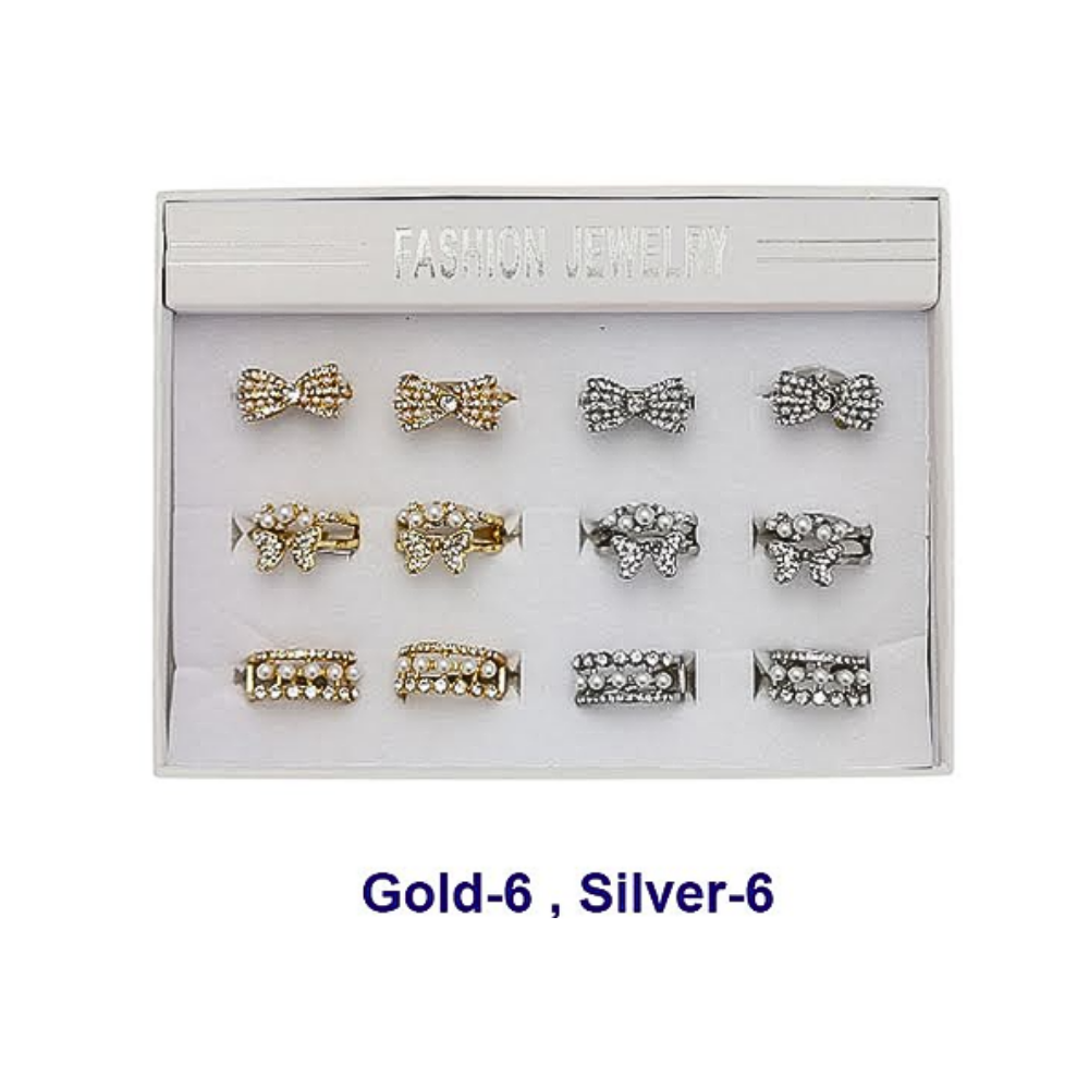 Pearl Rhinestone Bow Ring