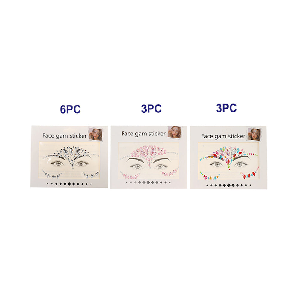 Adhesive Festival Face Gem