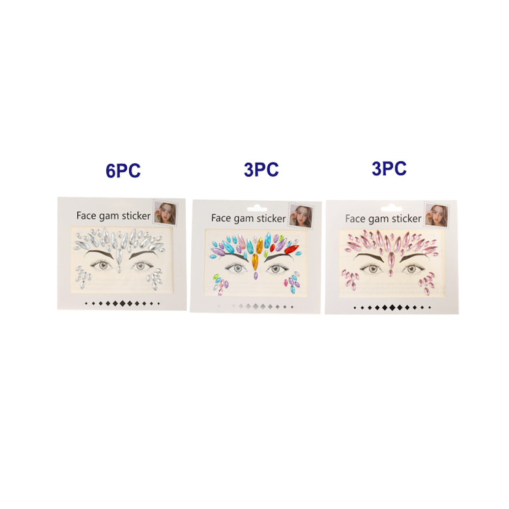 Adhesive Festival Face Gem