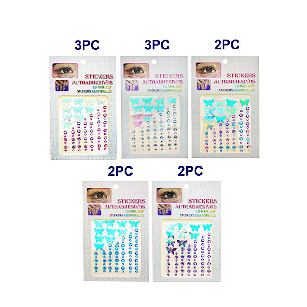 Adhesive Butterfly Face Gem