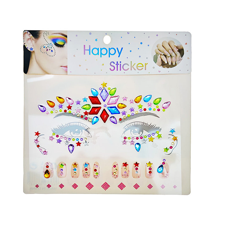 JBP48938 - Festive Adhesive Face & Nail Gems