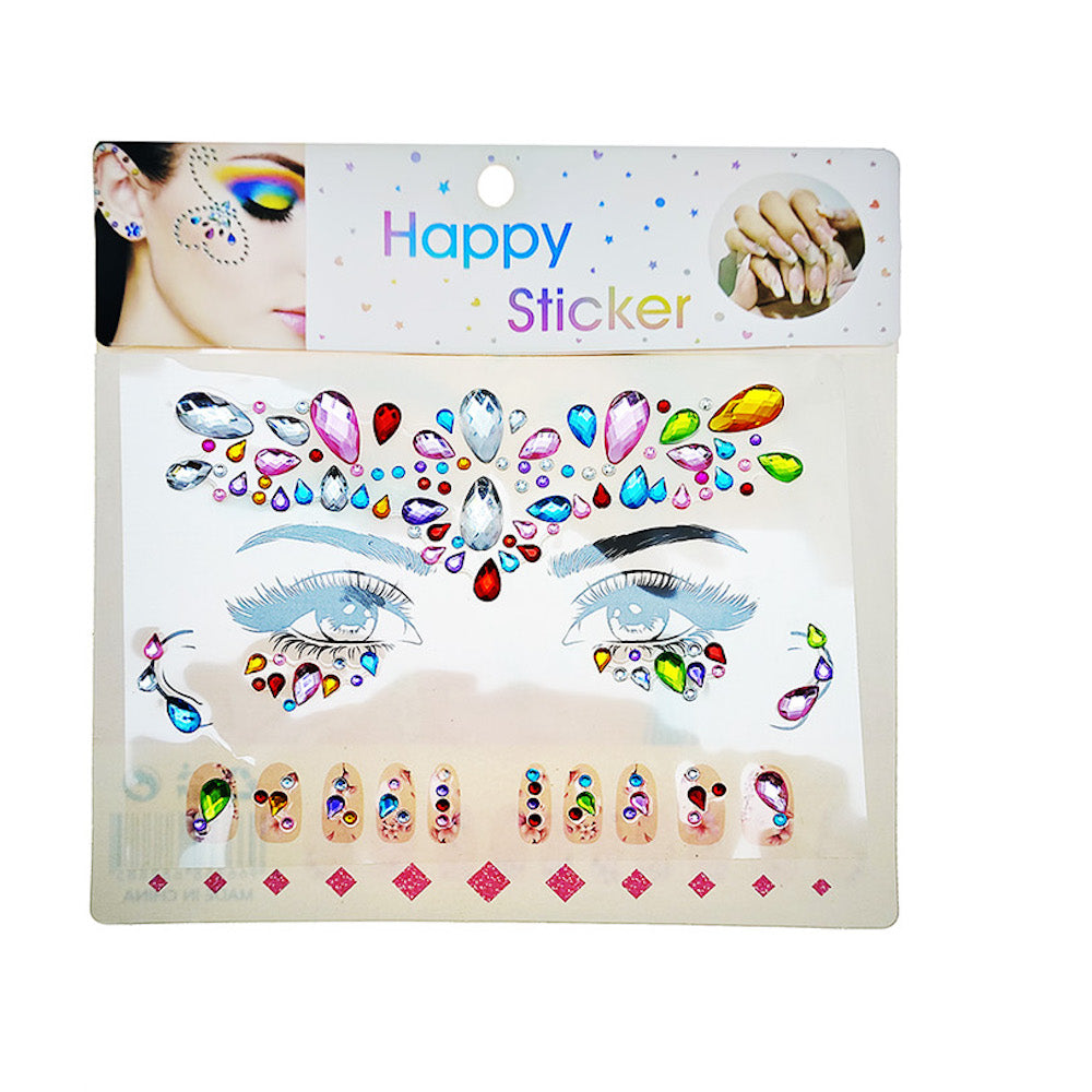 JBP48939 - Festive Adhesive Face & Nail Gems