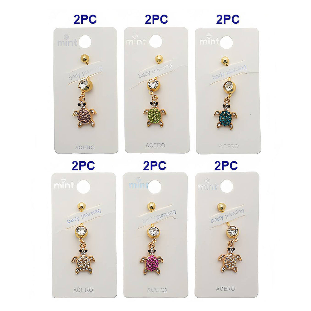 Rhinestone Sea Turtle Belly Navel Ring