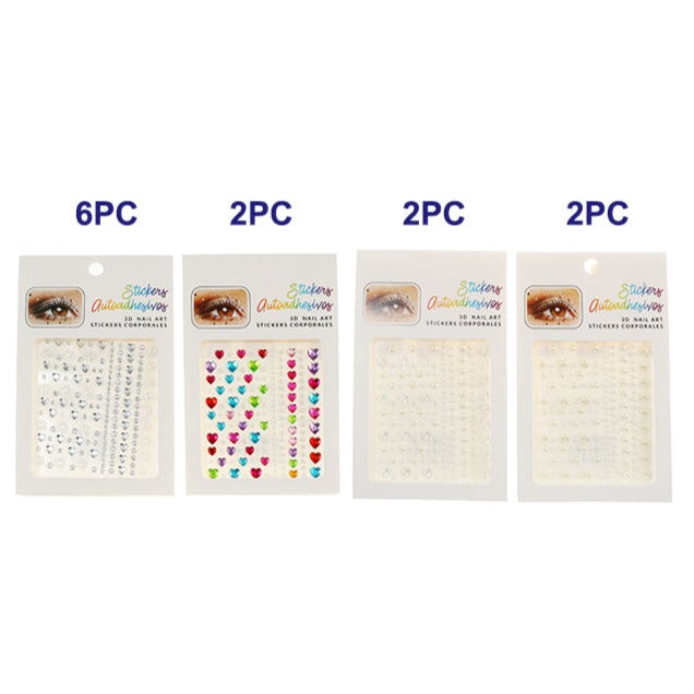 Adhesive Heart & Pearl Face Gem