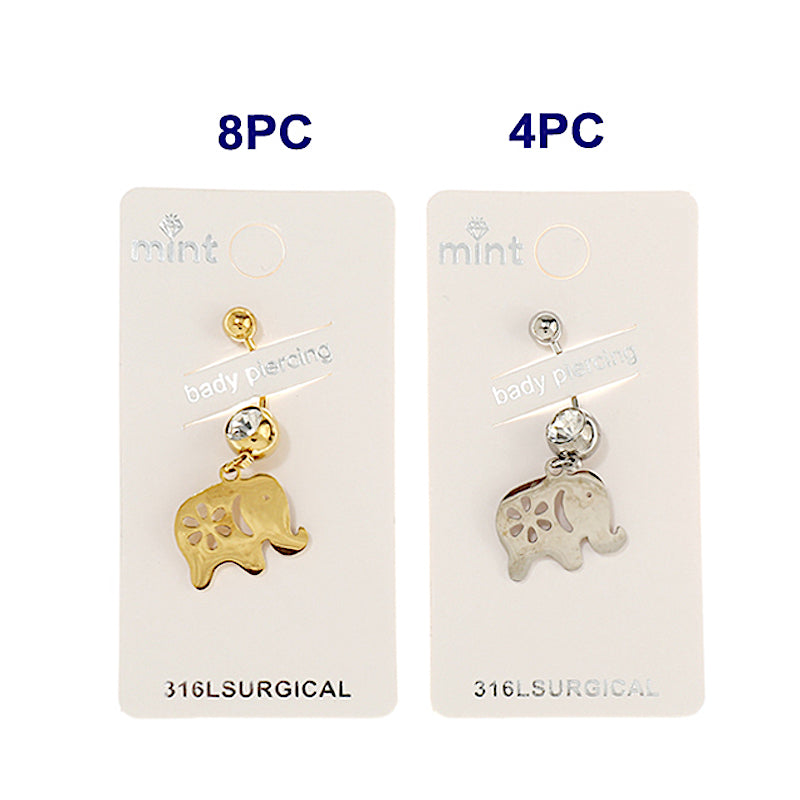 Stainless Steel Elephant Belly Ring