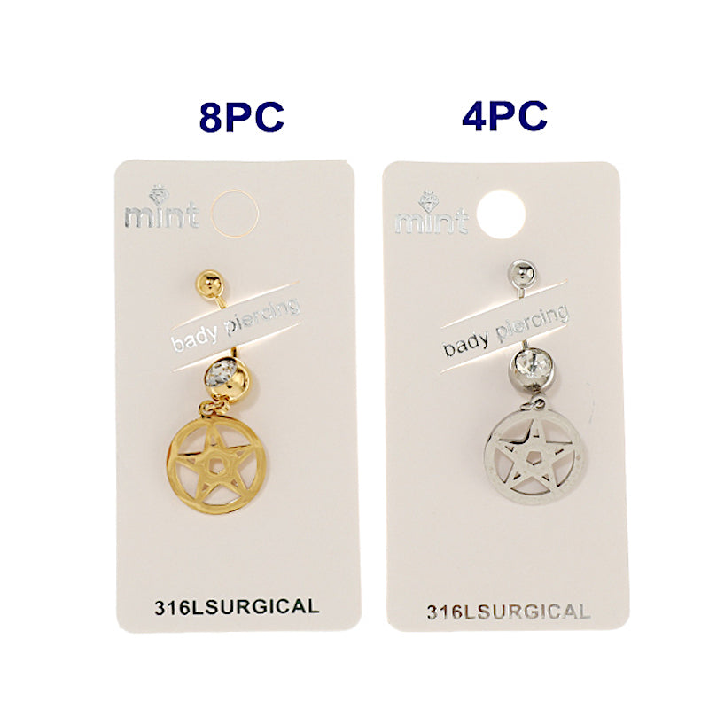 Stainless Steel Star Belly Ring