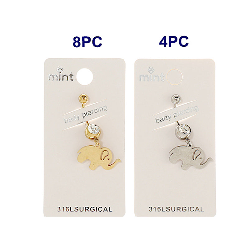 Stainless Steel Elephant Belly Ring