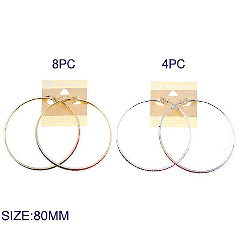 Rhinestone Rainbow Hoops